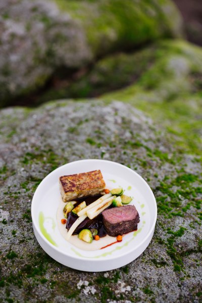 2erlei vom Litschauer Hirsch mit Mohn-Serviettenknödel, © Niederösterreich Werbung/Mara Hohla